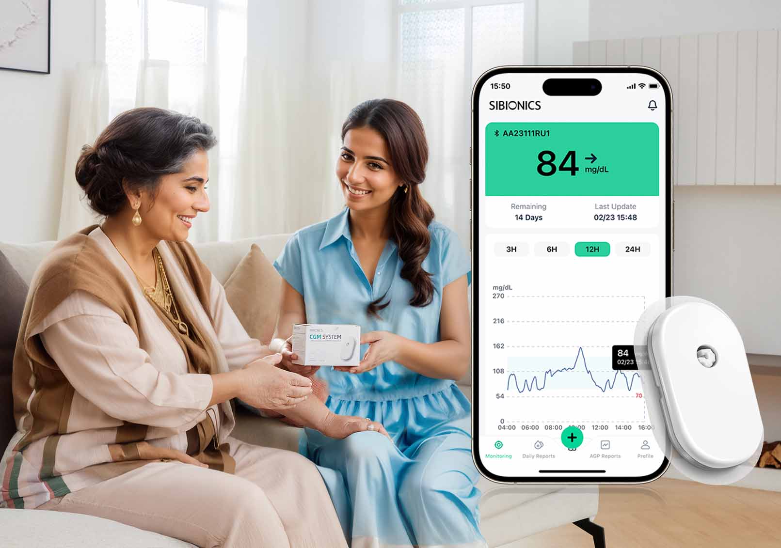 SIBIONICS GS1 Continuous Glucose Monitoring (CGM) System – SIBIONICS AE